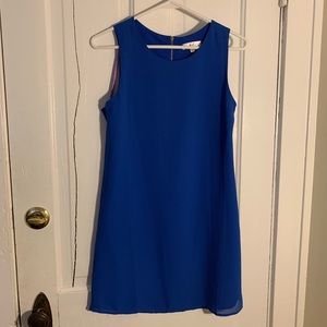 Royal blue shift mini dress NWOT